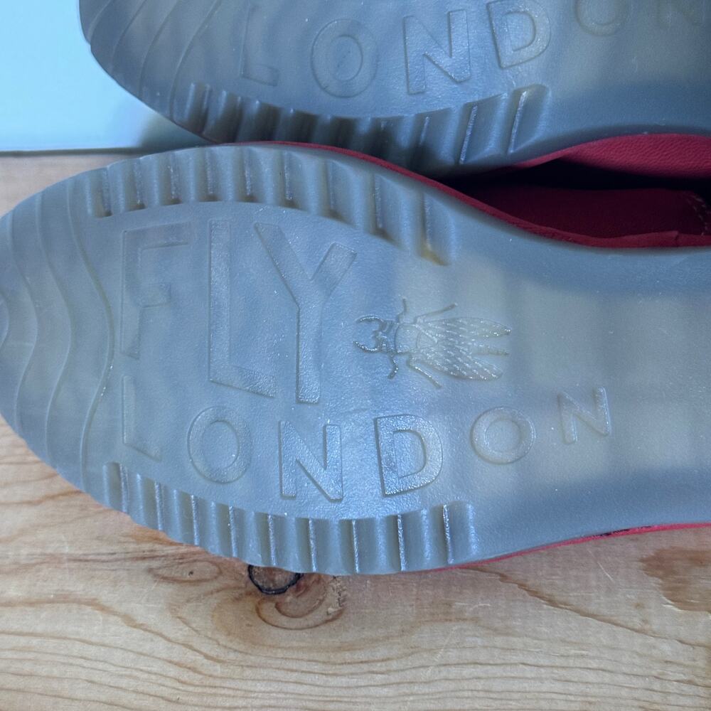 Fly London Red Open-Toe Heels - Picture 8 of 9